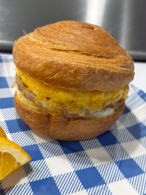 Biggins' Breakfast Sandwich.