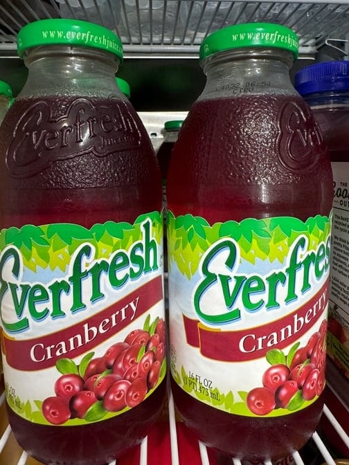 Cranberry Juice.