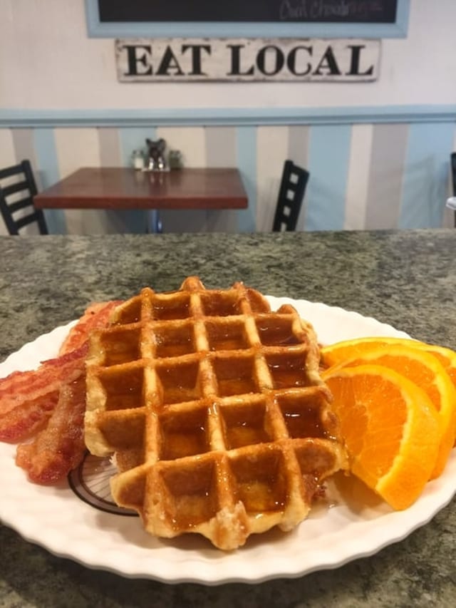 Waffles with Syrup.